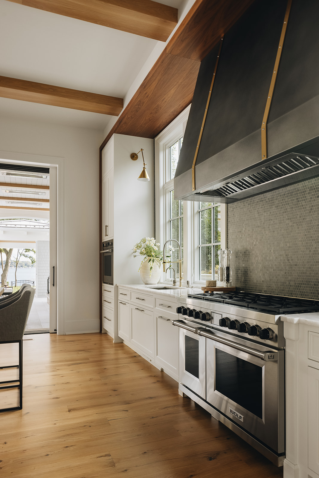 inconspicuous appliances blend into kitchen cabinetry