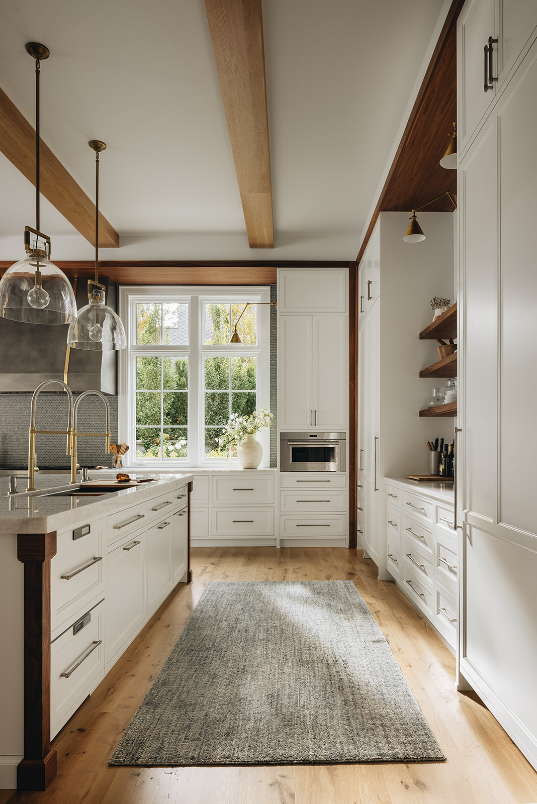 kitchen design with prep stations and workstation sink