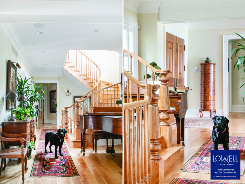 warm welcome entry foyer Lowell Custom Homes