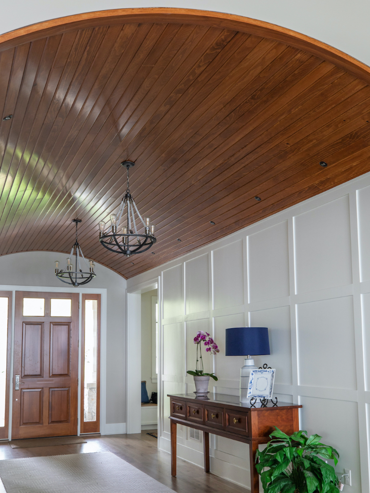 Barrel vault with shiplap planks