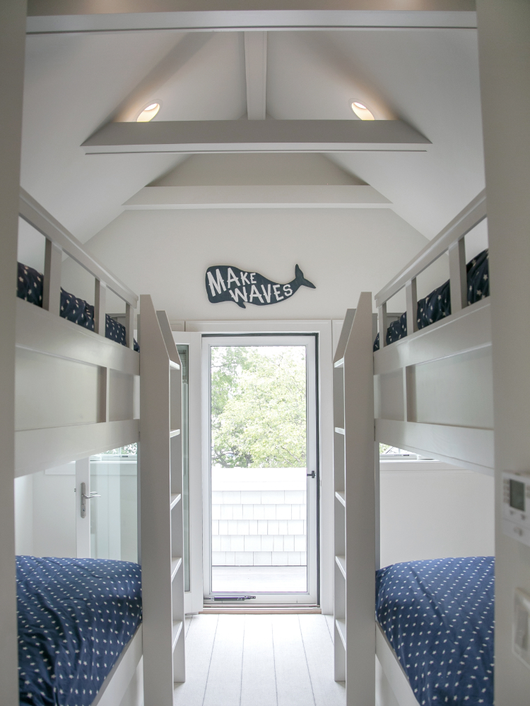 Vaulted ceiling with Painted beams