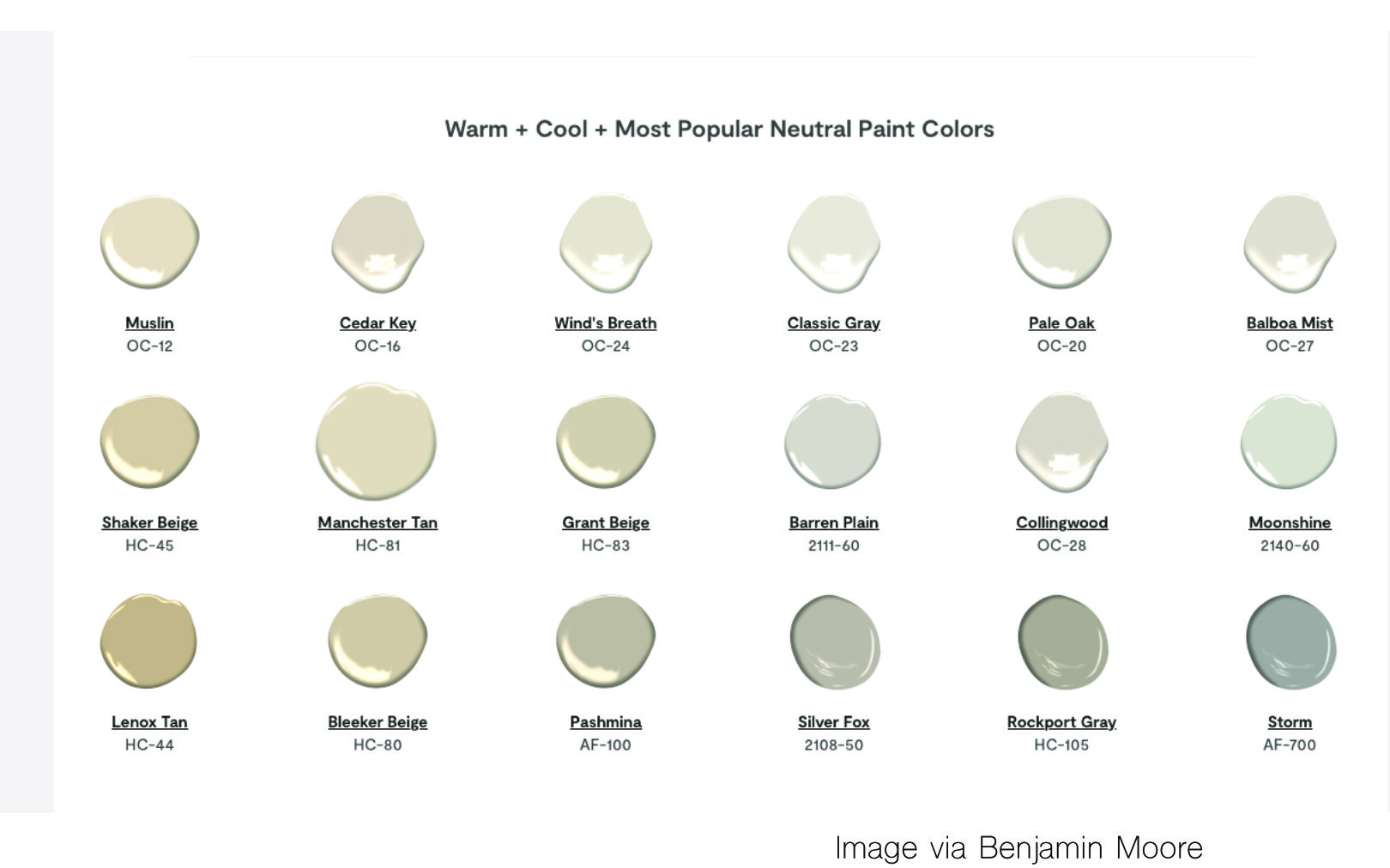 Benjamin Moore Paint Neutrals